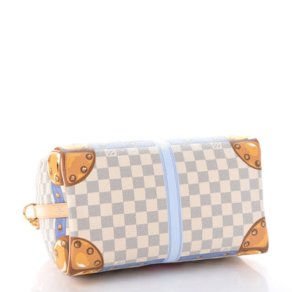 Louis Vuitton Damier Azur Summer Trunks Speedy Bandouliere 30 4 of 8