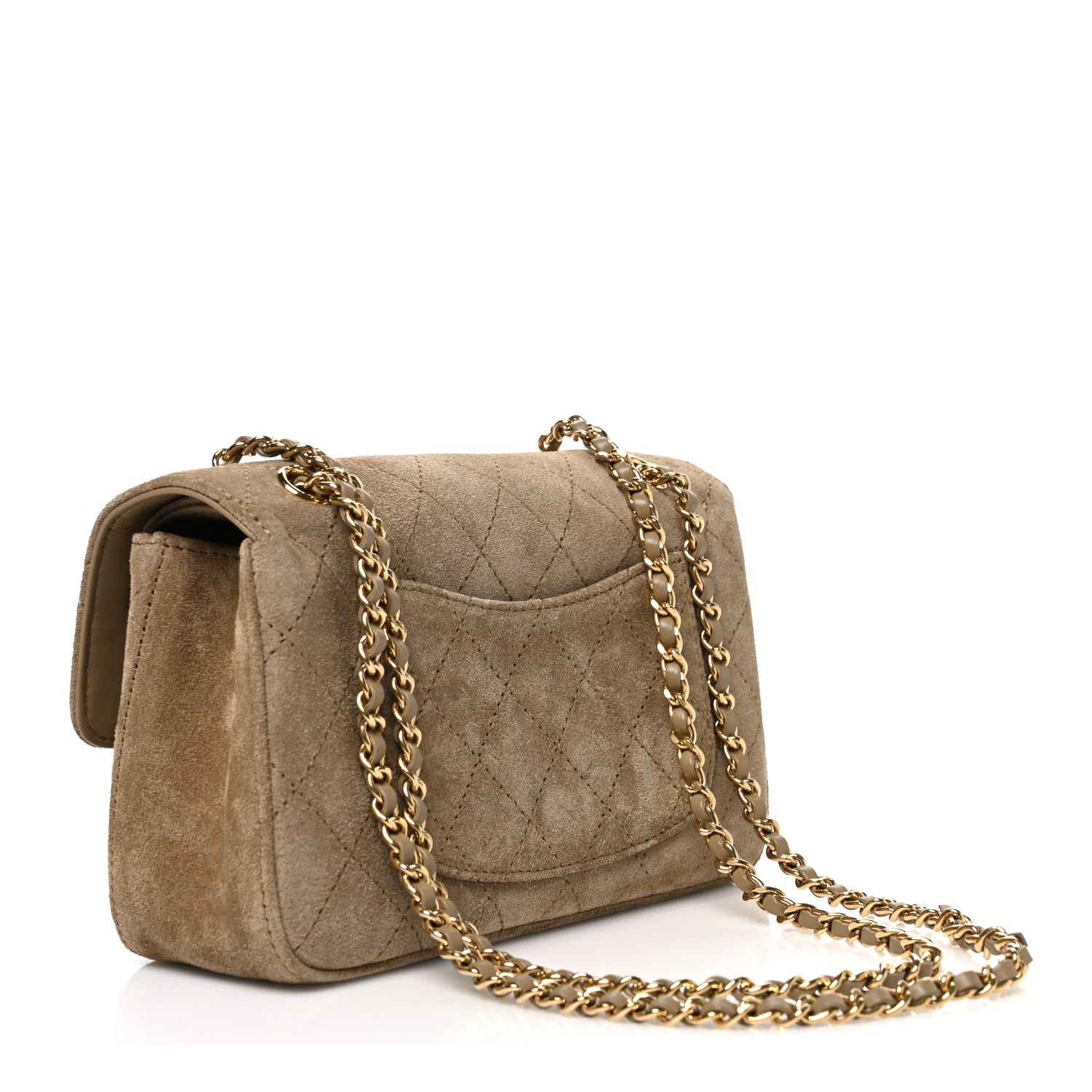 Chanel Suede Calfskin Mini Souplissimo Maxi Flap Dark Beige 3 of 12