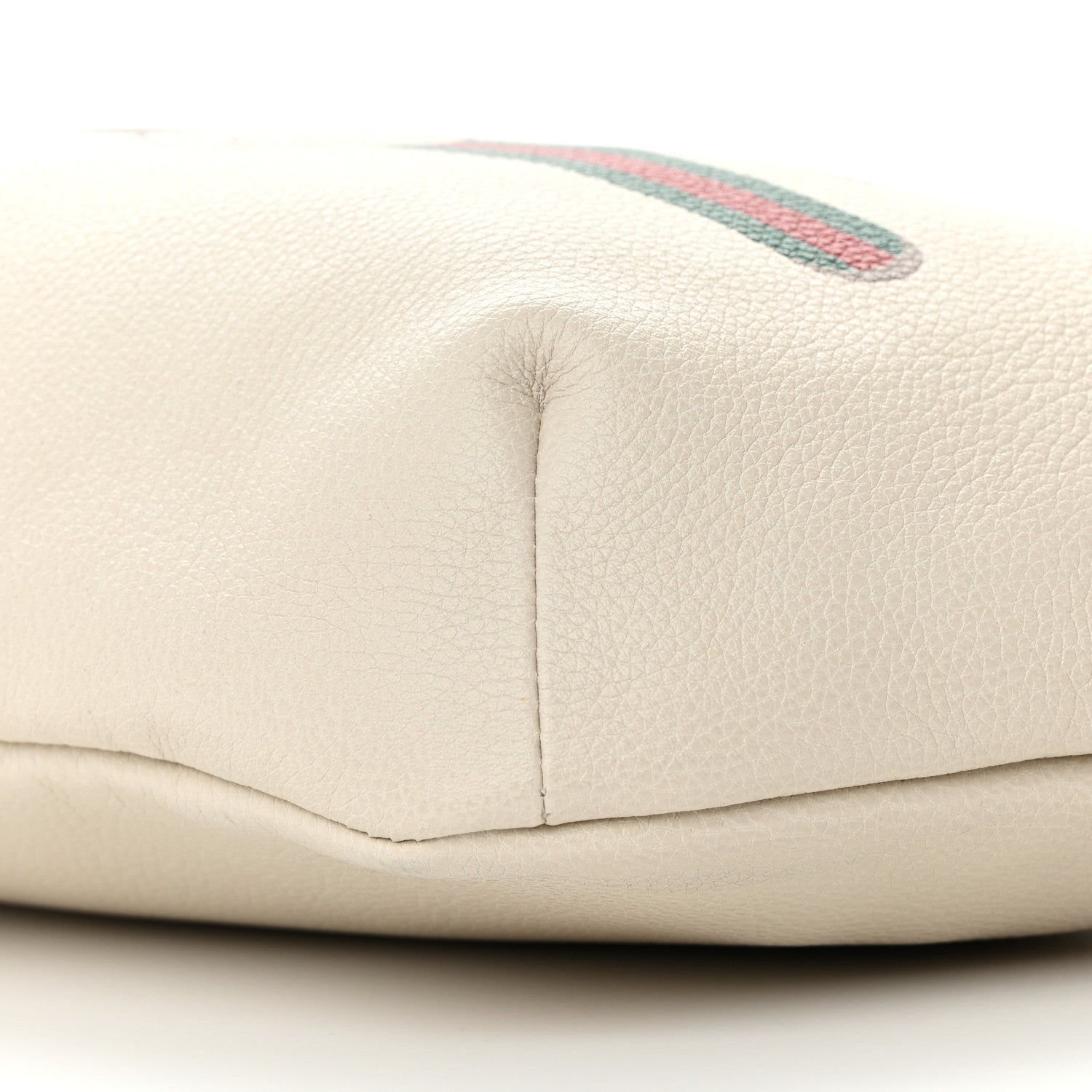Gucci Grained Calfskin Logo Belt Bag White 10 of 12