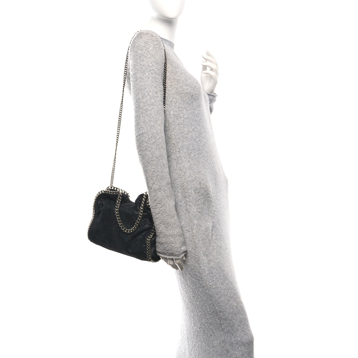 Stella McCartney Shaggy Deer Mini Falabella Tote Black 2 of 10