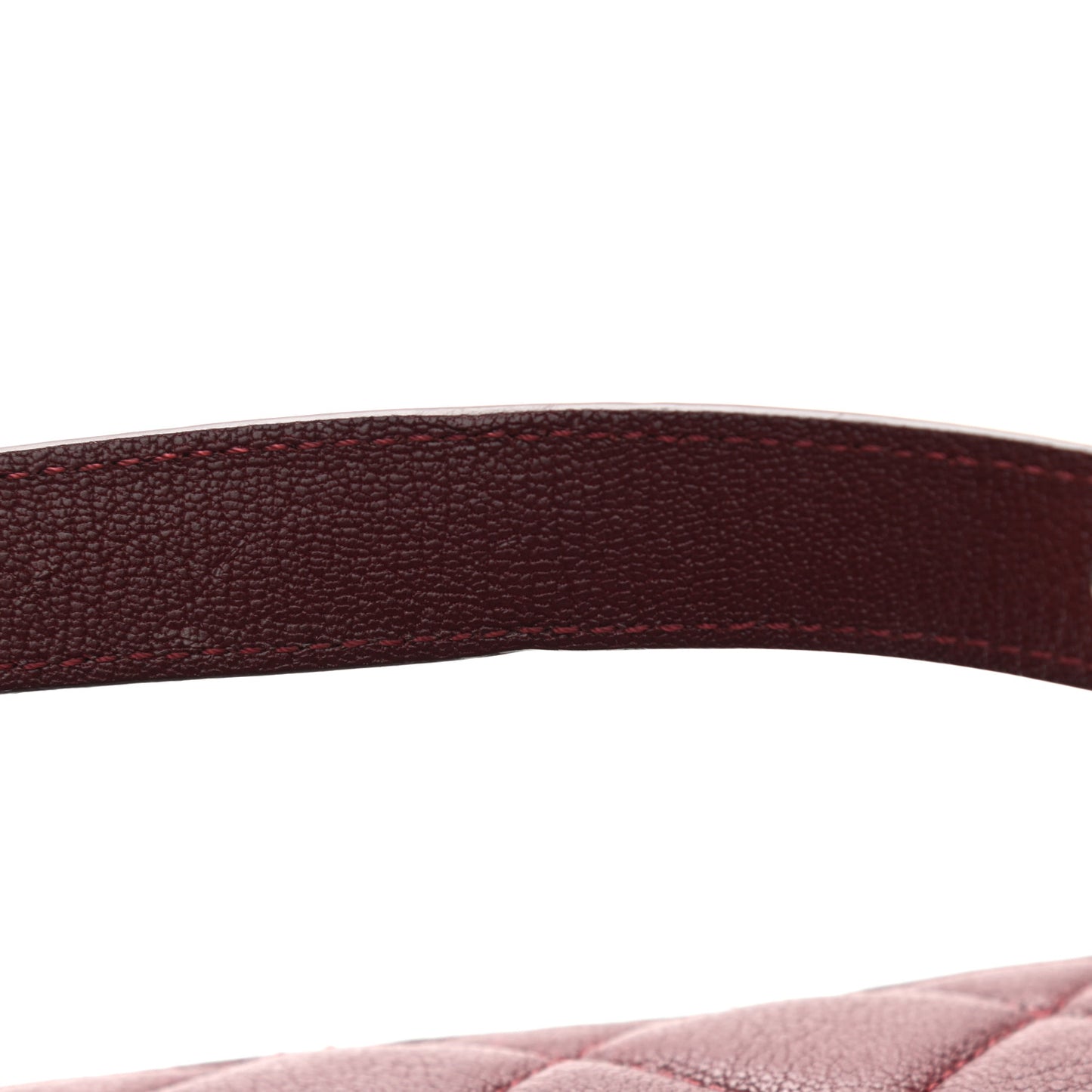 Goatskin Quilted Medium Perfect Edge Flap Burgundy