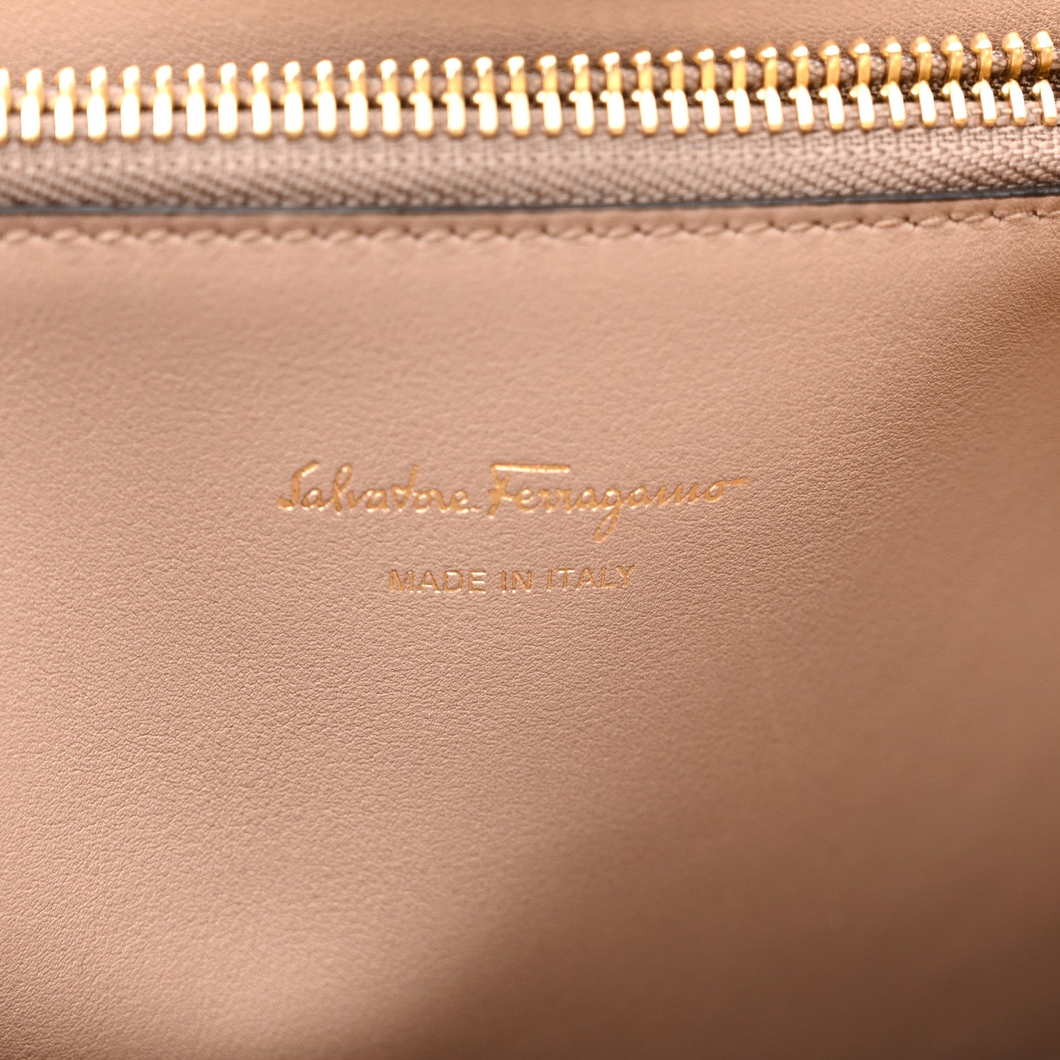 Salvatore Ferragamo Calfskin Studio Bag Caraway Seed 6 of 10