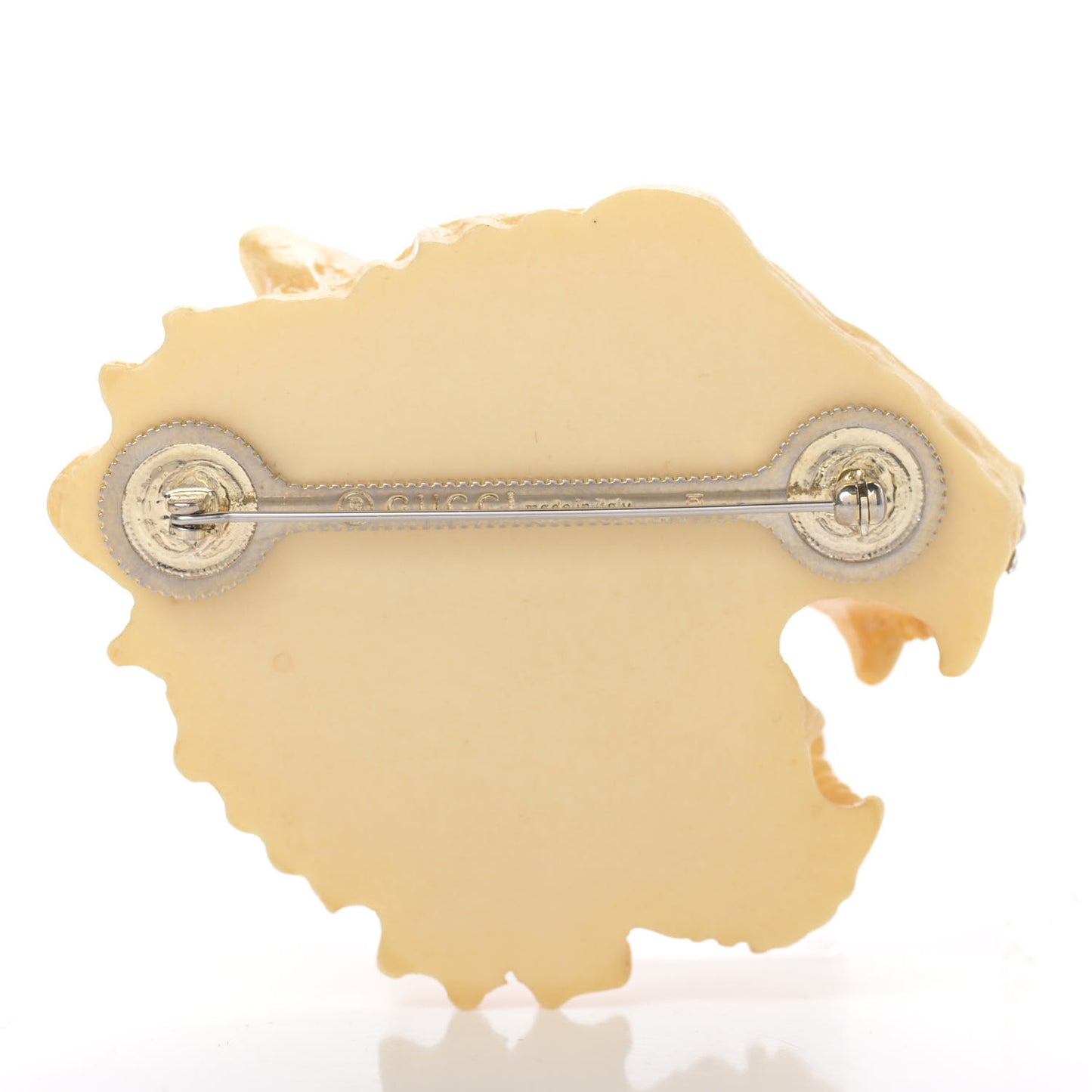 Resin Crystal Rajah Brooch Ivory