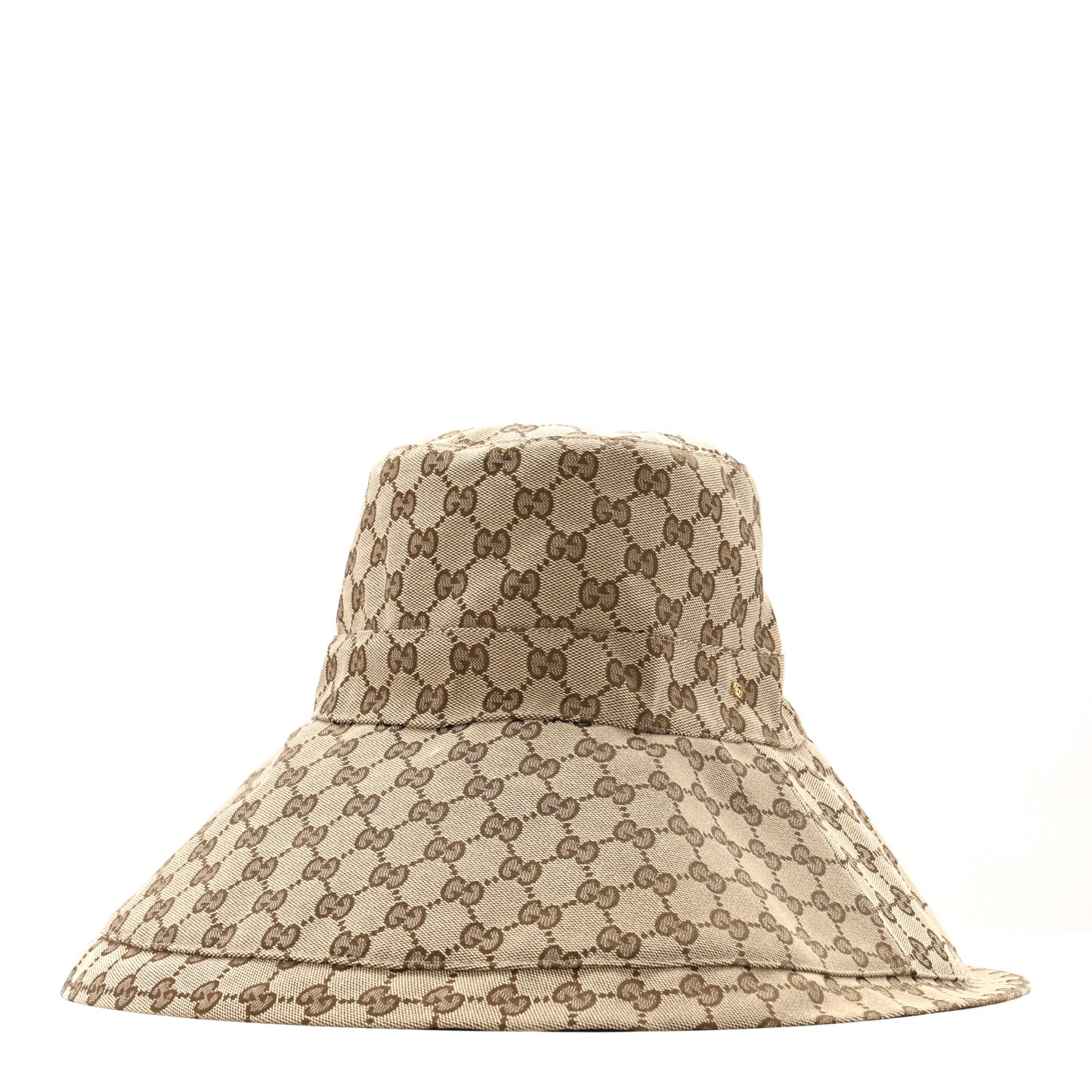 Monogram Wide Brim Hat L Beige