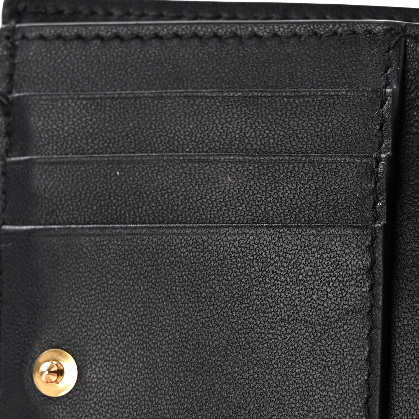 Grained Calfskin Supple Cannage Caro Dahlia Wallet Black