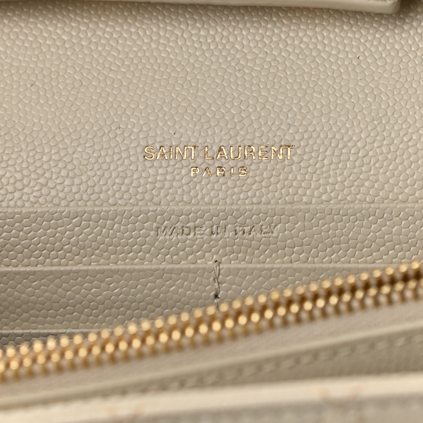Grain De Poudre Mixed Matelasse Triquilt Monogram Chain Wallet Blanc Vintage