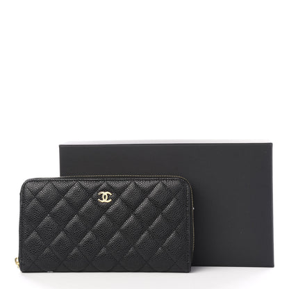Chanel Caviar Quilted Large Gusset Zip Around Wallet Black 11 of 11