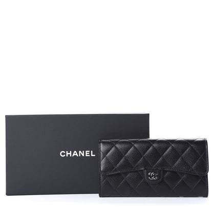 Chanel Caviar Quilted Large Flap Wallet Black 12 of 12