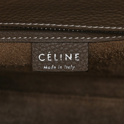 Celine Drummed Calfskin Nano Luggage Souris 6 of 10
