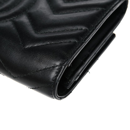 Gucci Calfskin Matelasse GG Marmont Continental Wallet Black 14 of 20