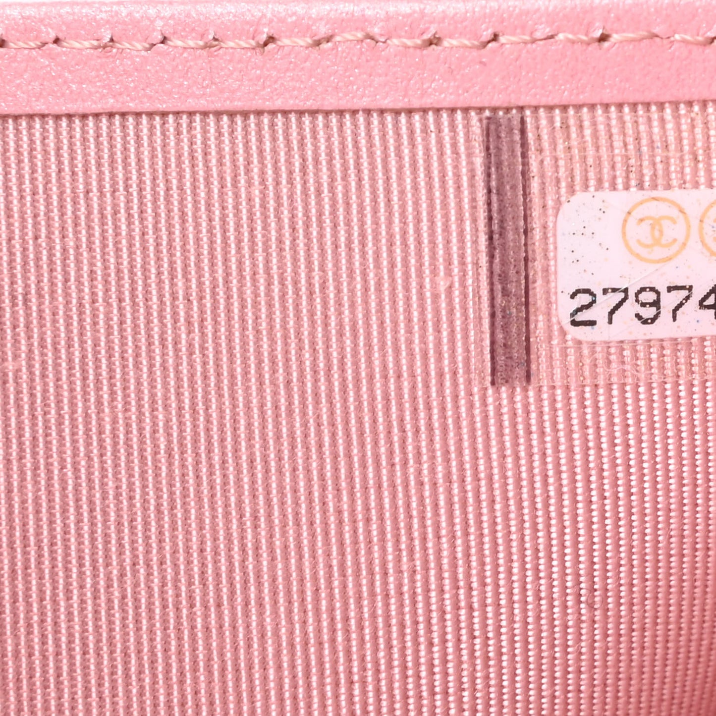 Iridescent Caviar Quilted Compact Flap Wallet Pink