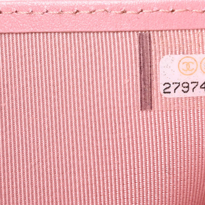 Chanel Iridescent Caviar Quilted Compact Flap Wallet Pink 8 of 9