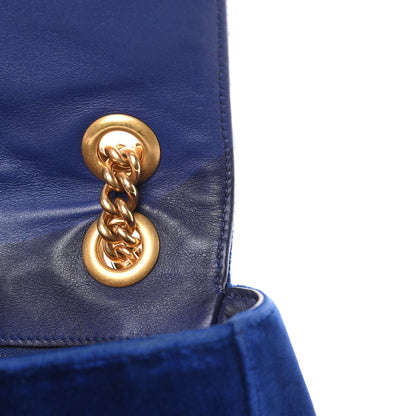 Gucci Velvet Matelasse Medium GG Marmont Shoulder Bag Cobalt Blue 17 of 20