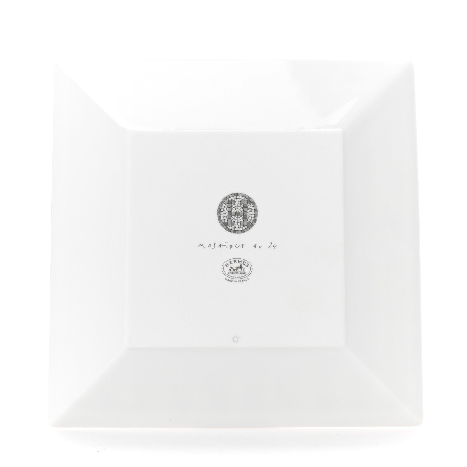 Hermes Porcelain Mosaique Au 24 Platine Square Plate N°2 3 of 5