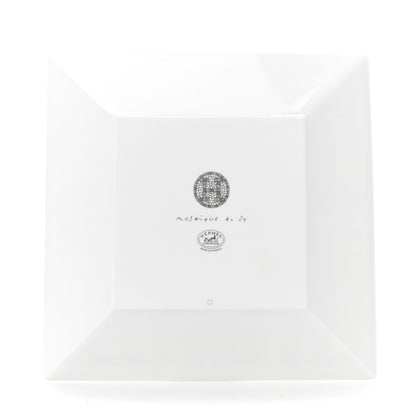 Hermes Porcelain Mosaique Au 24 Platine Square Plate N°2 3 of 5