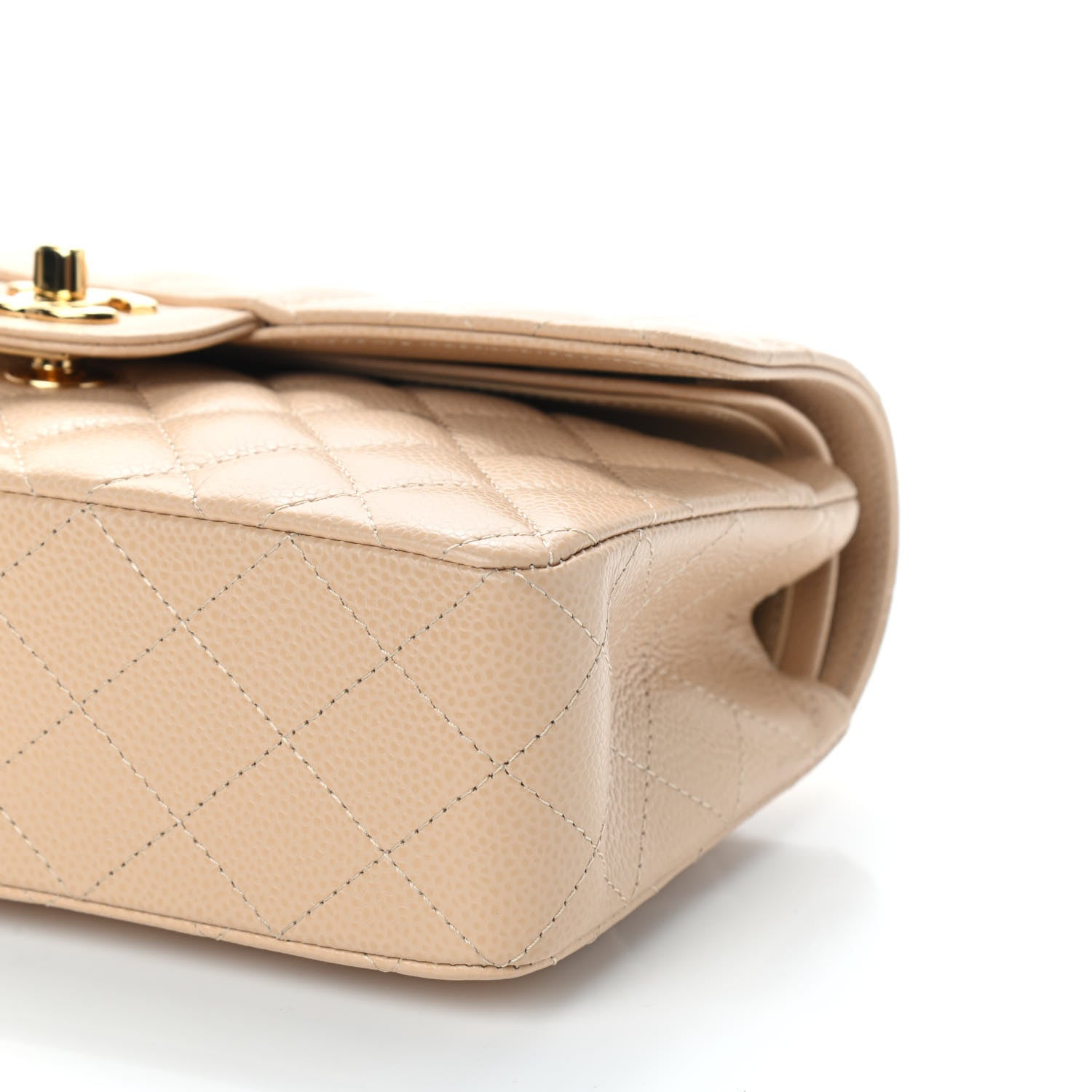Chanel Caviar Quilted Small Double Flap Beige 9 of 10