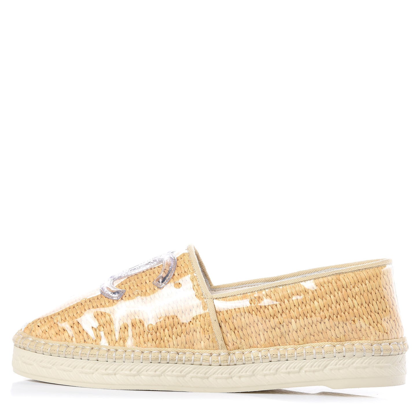 PVC Straw CC Espadrilles 38 Beige