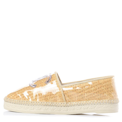 Chanel PVC Straw CC Espadrilles 38 Beige 1 of 9