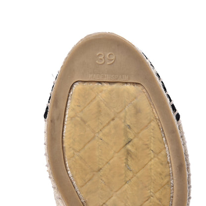 Chanel Linen CC Espadrilles 39 Beige Black 9 of 9