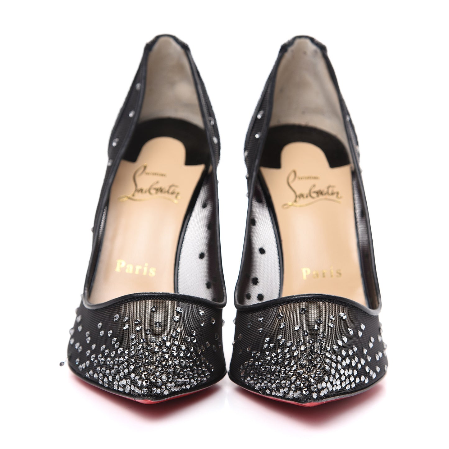 Rete Glitter Mini Specchio Strass Follies 100 Pumps 38 Black