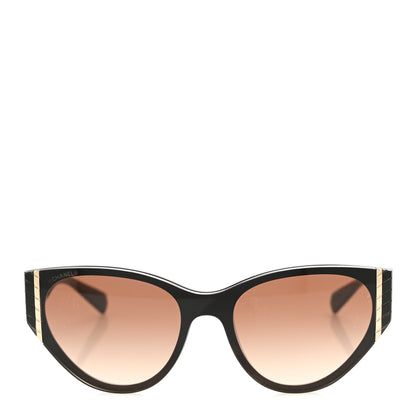 Chanel Acetate Cat Eye Sunglasses 6054 Black 2 of 10