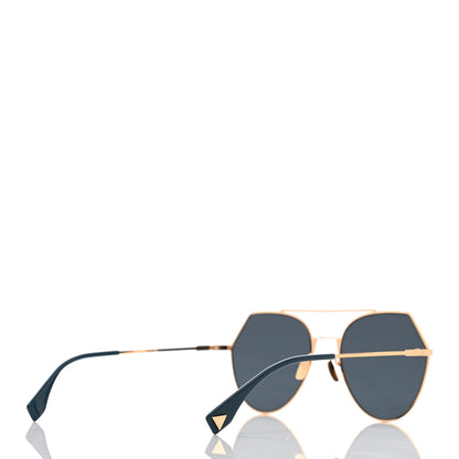 Fendi Metal Geometric Sunglasses FF 0194/S Gold 4 of 7