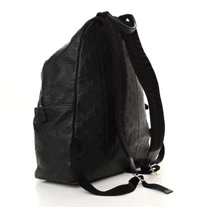 Gucci Guccissima Medium Classic Backpack Black 2 of 10