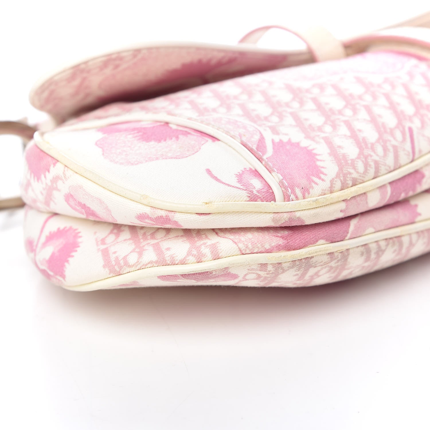 Christian Dior Monogram Floral Saddle Bag Pink 9 of 10