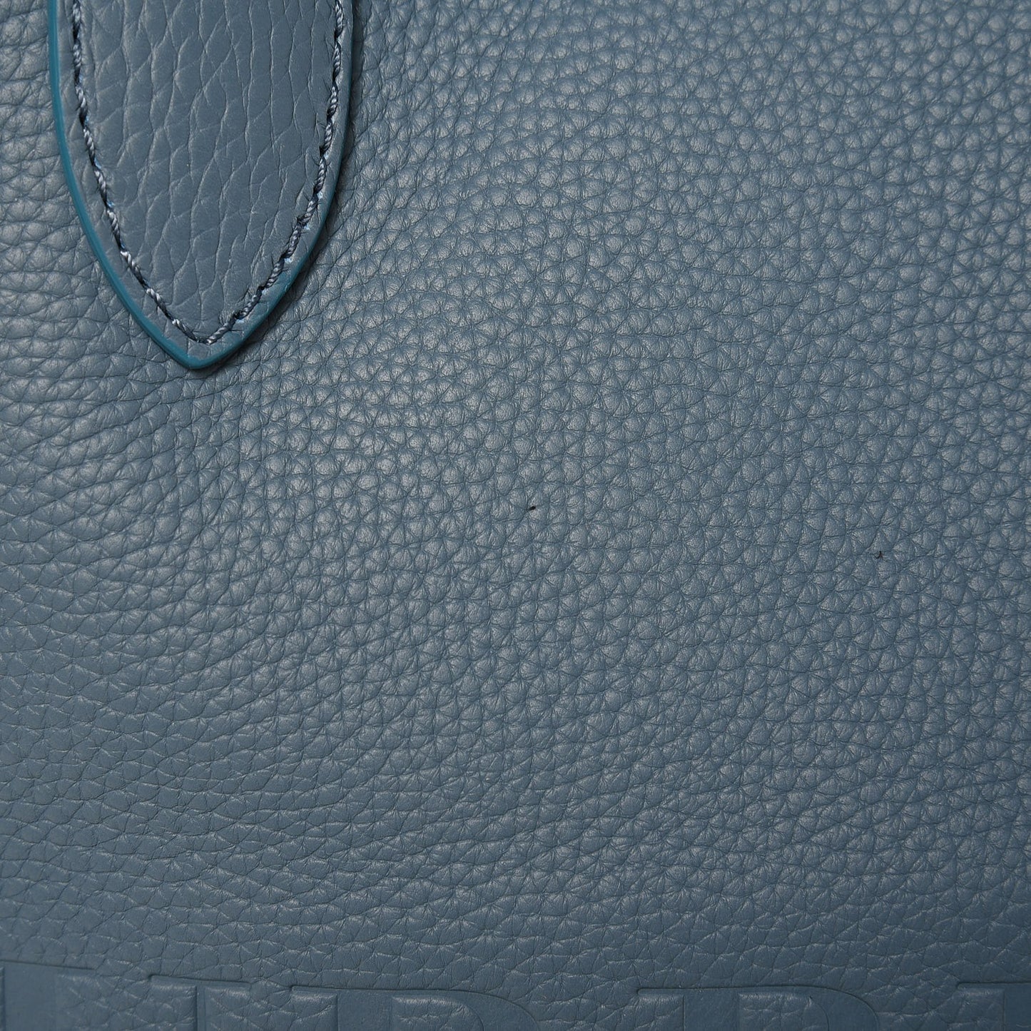Grainy Calfskin Remington Tote Dusty Teal Blue
