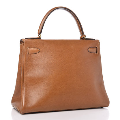 Hermes Courchevel Kelly Retourne 28 Gold 3 of 19