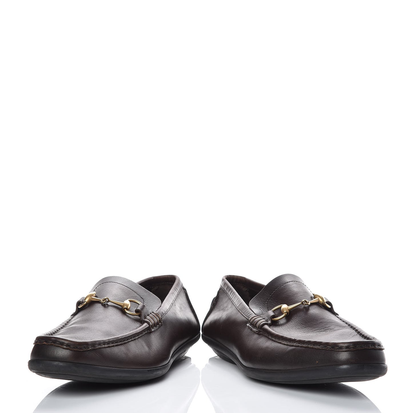Calfskin Mens Horsebit Driver Loafers 11 Brown