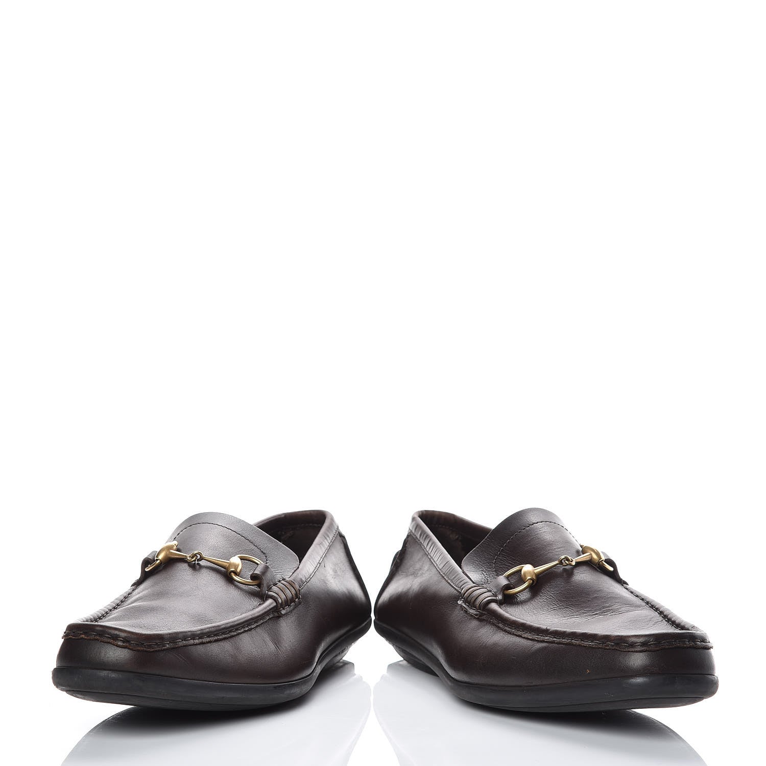 Gucci Calfskin Mens Horsebit Driver Loafers 11 Brown 6 of 11