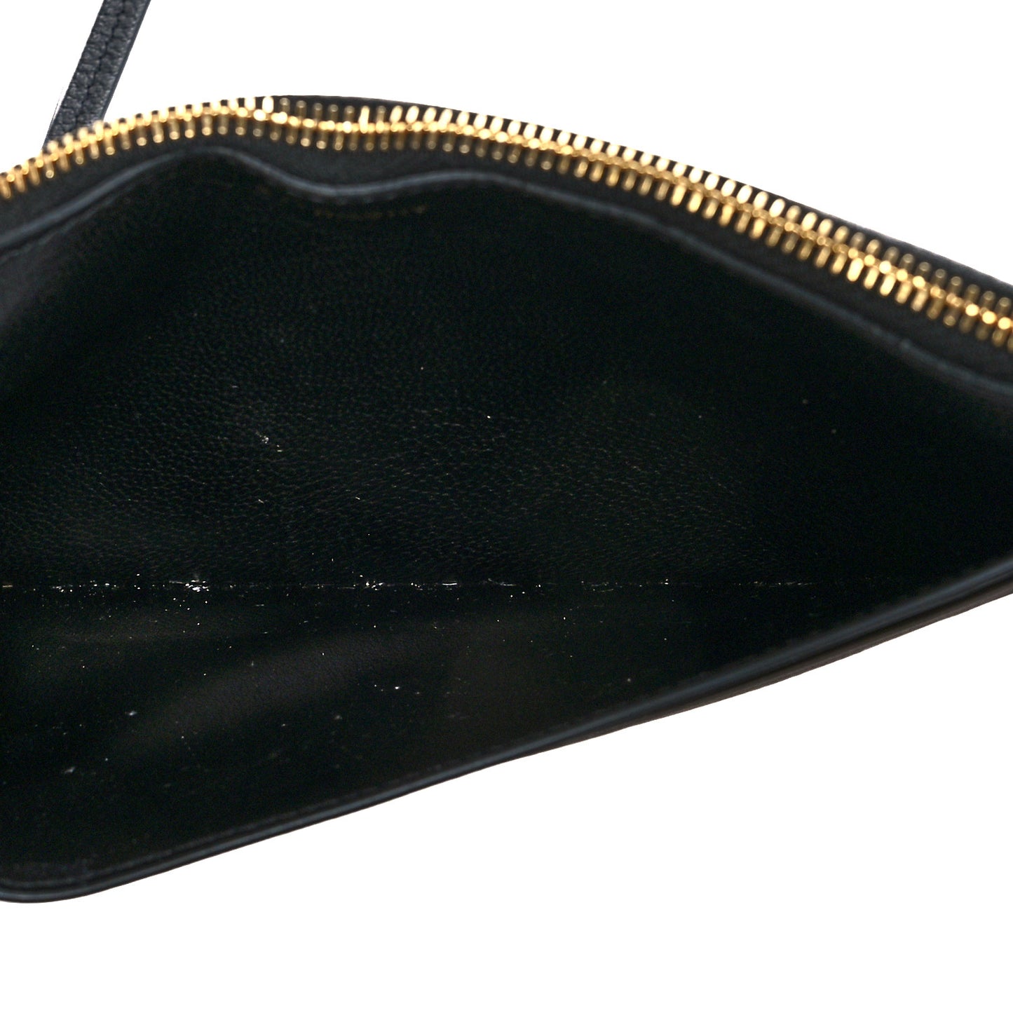 Goatskin GV3 Wristlet Zip Card Holder Black Grey