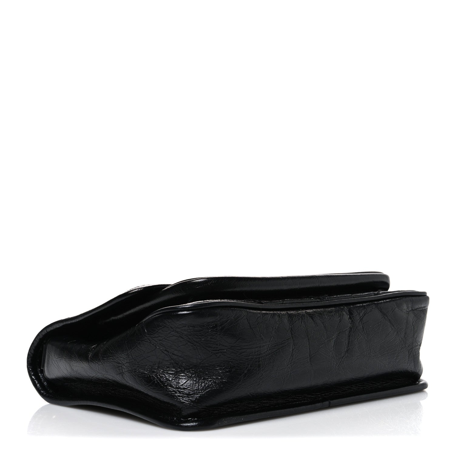 Saint Laurent Crinkled Calfskin Matelasse Monogram Baby Niki Chain Satchel Black 4 of 10