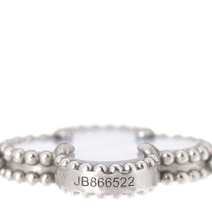 Van Cleef & Arpels 18K White Gold Chalcedony 5 Motifs Vintage Alhambra Bracelet 5 of 6