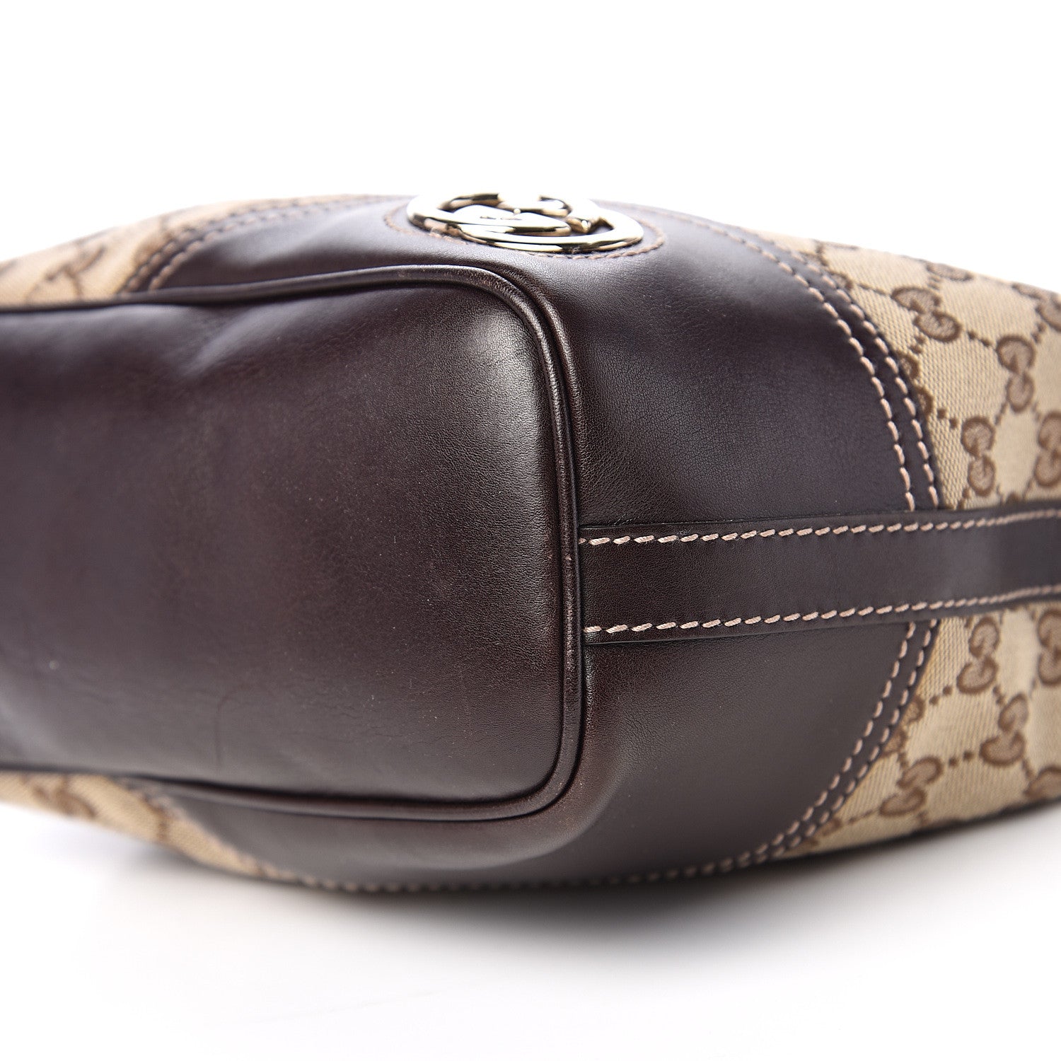 Gucci Monogram Medium New Britt Hobo Brown 8 of 9