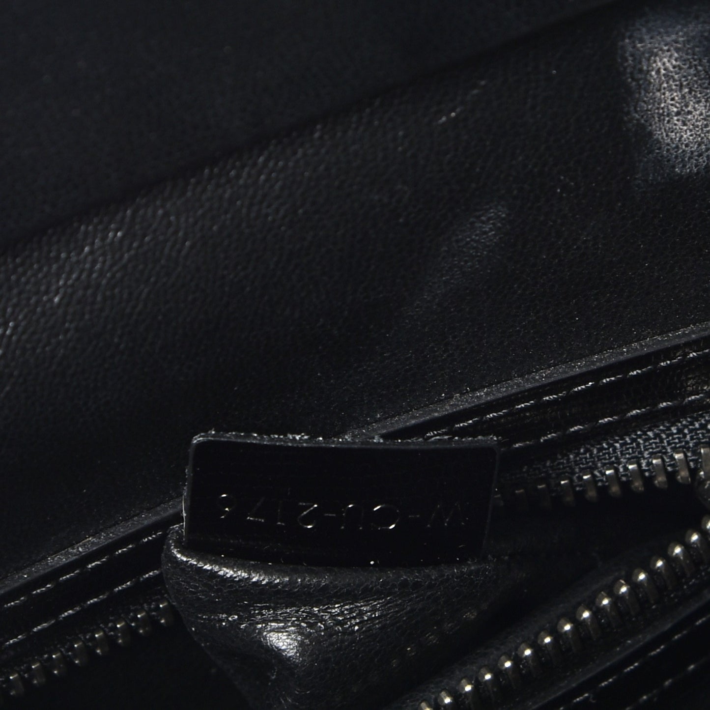 Sleek Calfskin Micro Bi-Color Luggage Black White
