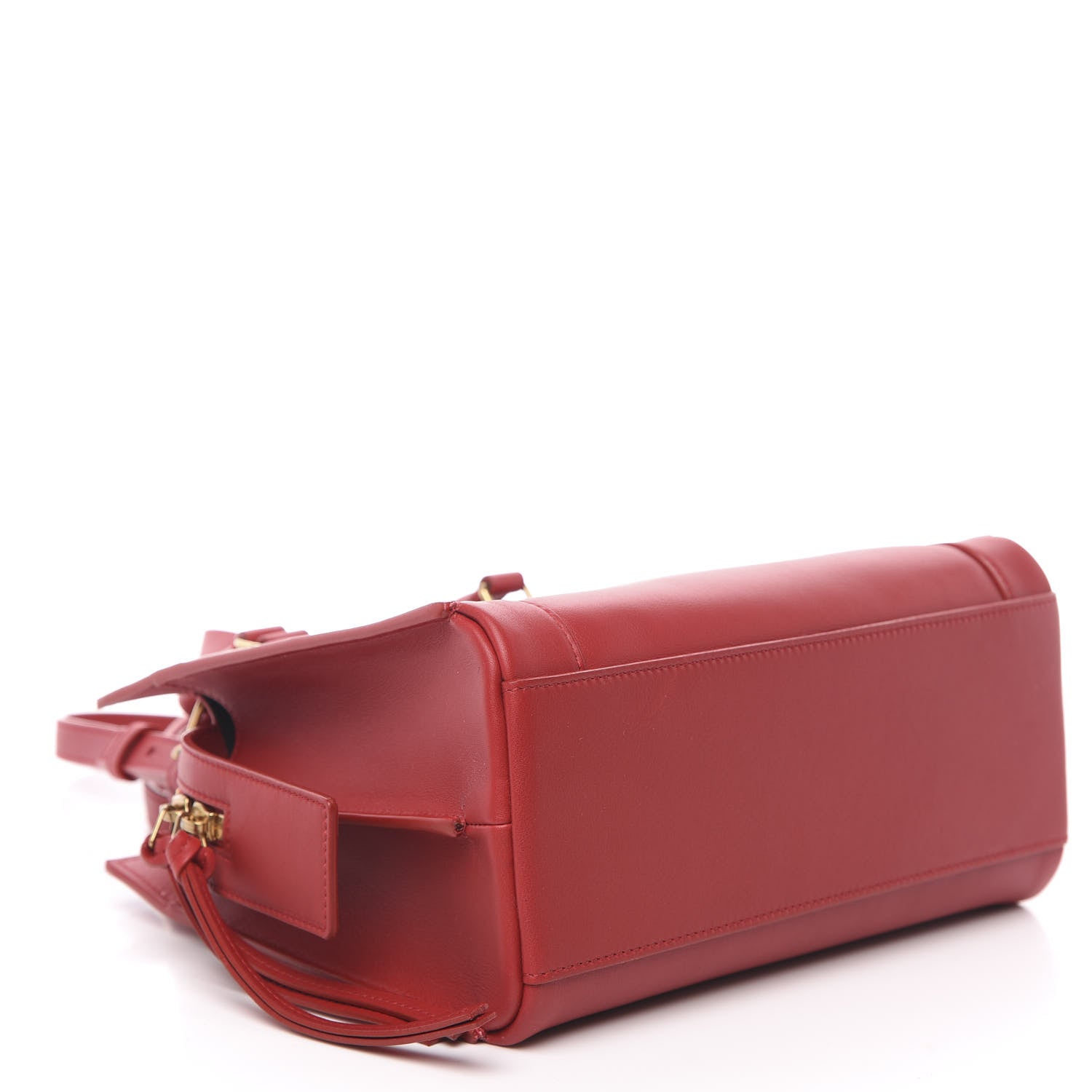 Saint Laurent Smooth Calfskin Small East Side Tote Rouge Eros 4 of 13