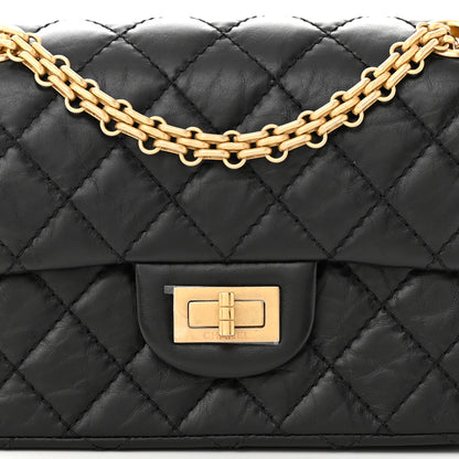 Chanel Aged Calfskin Quilted 2.55 Reissue Mini Flap Black 8 of 11