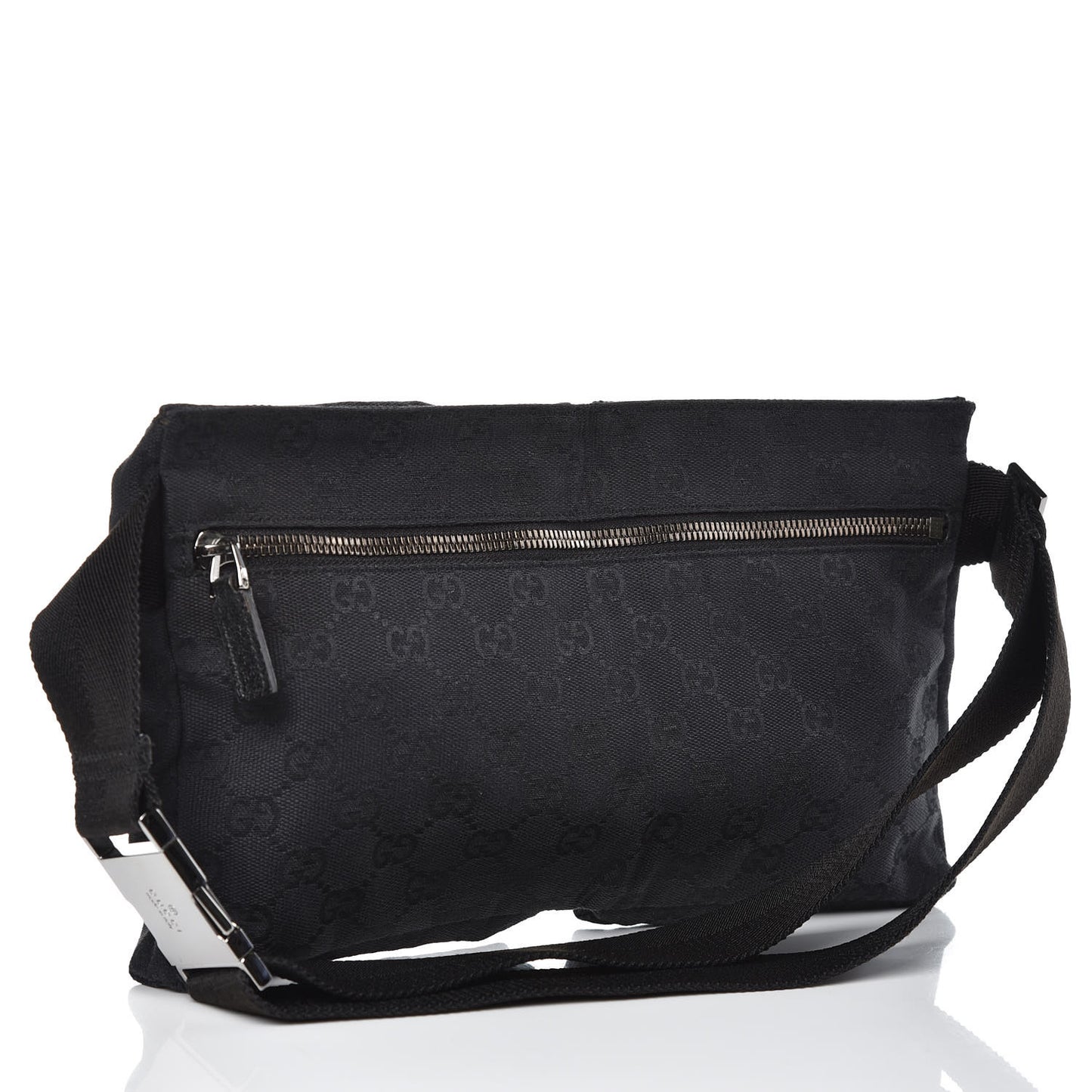 GG Monogram Double Pocket Belt Bag Black