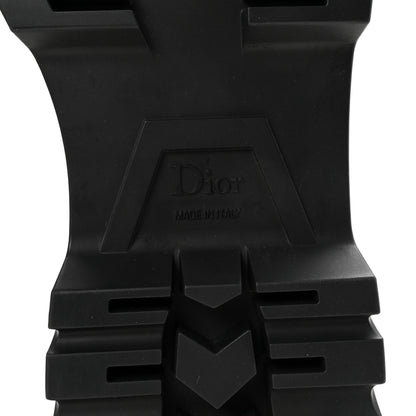 Christian Dior Brushed Calfskin Rubber Dior Code Cap Toe Lug Sole 35mm Loafers 40 Black 7 of 10