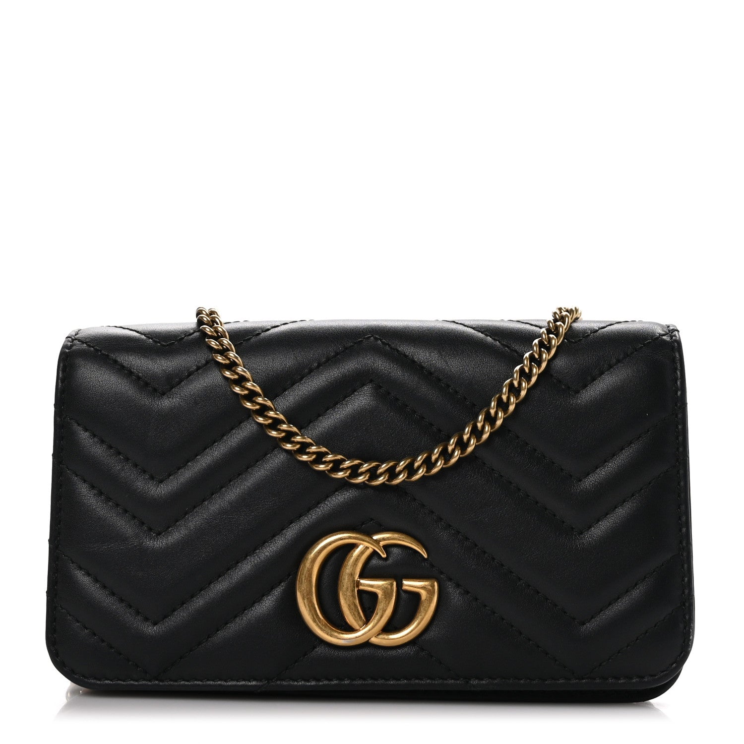 Gucci Calfskin Matelasse GG Marmont Mini Bag Black 1 of 10