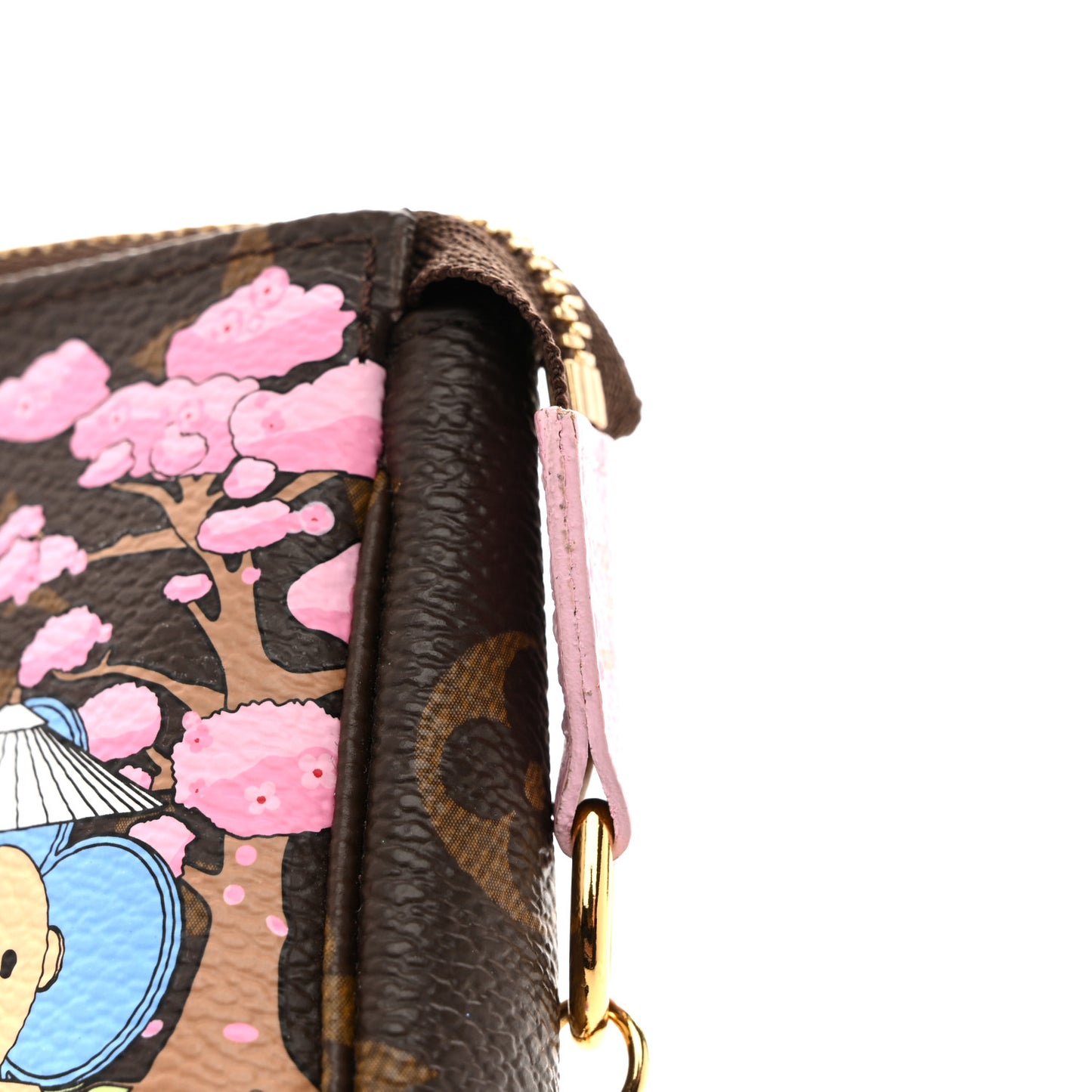 Monogram 2021 Christmas Animation Japanese Garden Mini Pochette Accessories Wisteria Pink