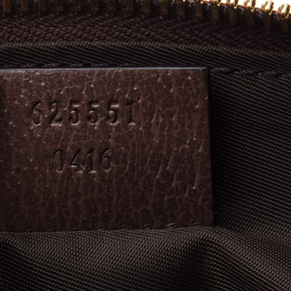 Gucci GG Supreme Monogram Textured Calfskin Web Large Ophidia Cosmetic Case Beige Ebony New Acero 7 of 10