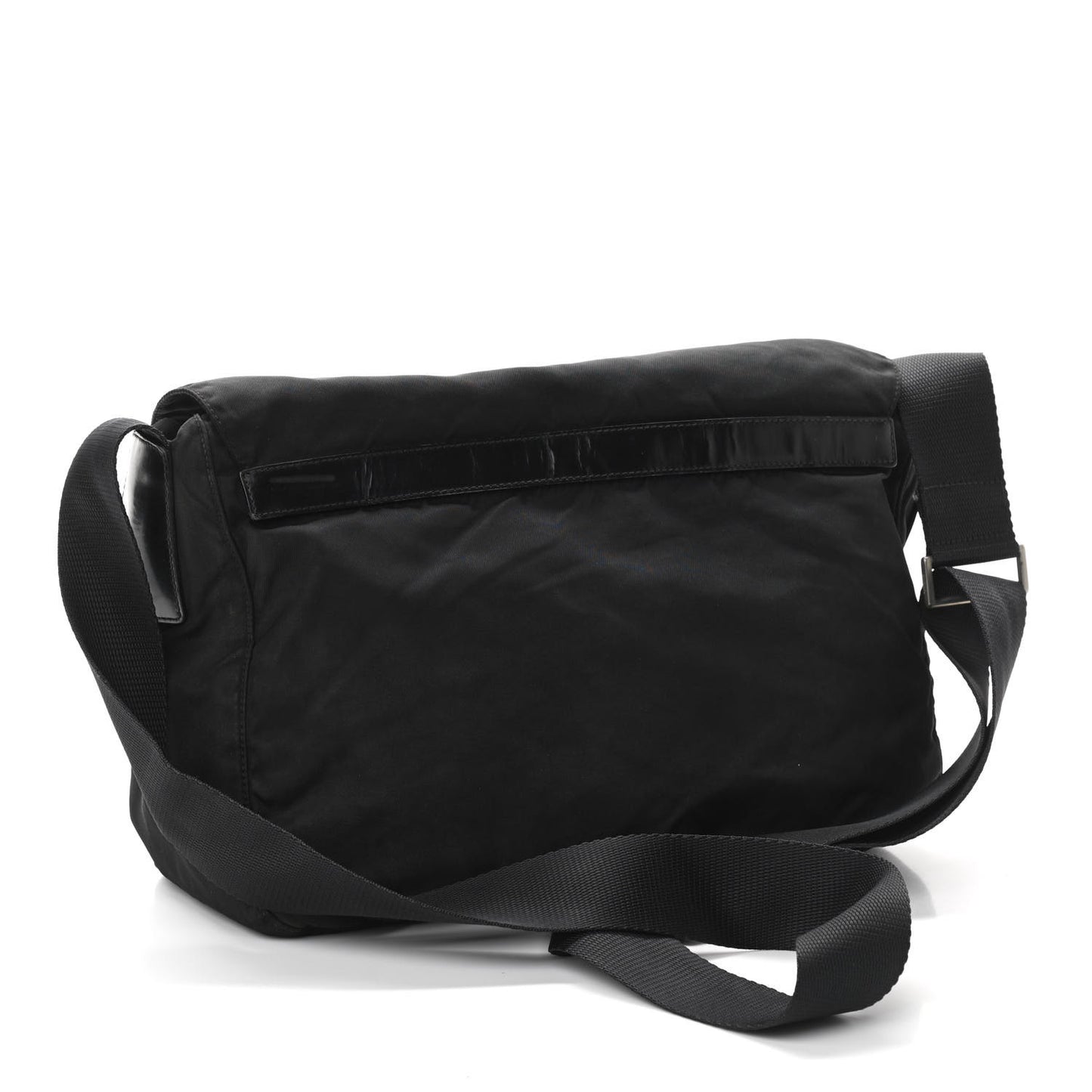 Nylon Vela Messenger Bag Black