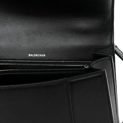 Balenciaga Grained Calfskin Medium Hourglass Top Handle Bag Black 13 of 19