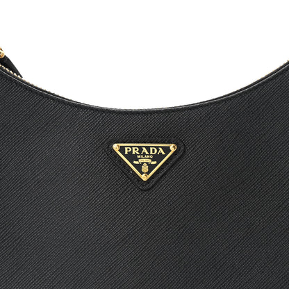 Prada Saffiano Lux Mini Re-Edition Shoulder Bag Black 9 of 11