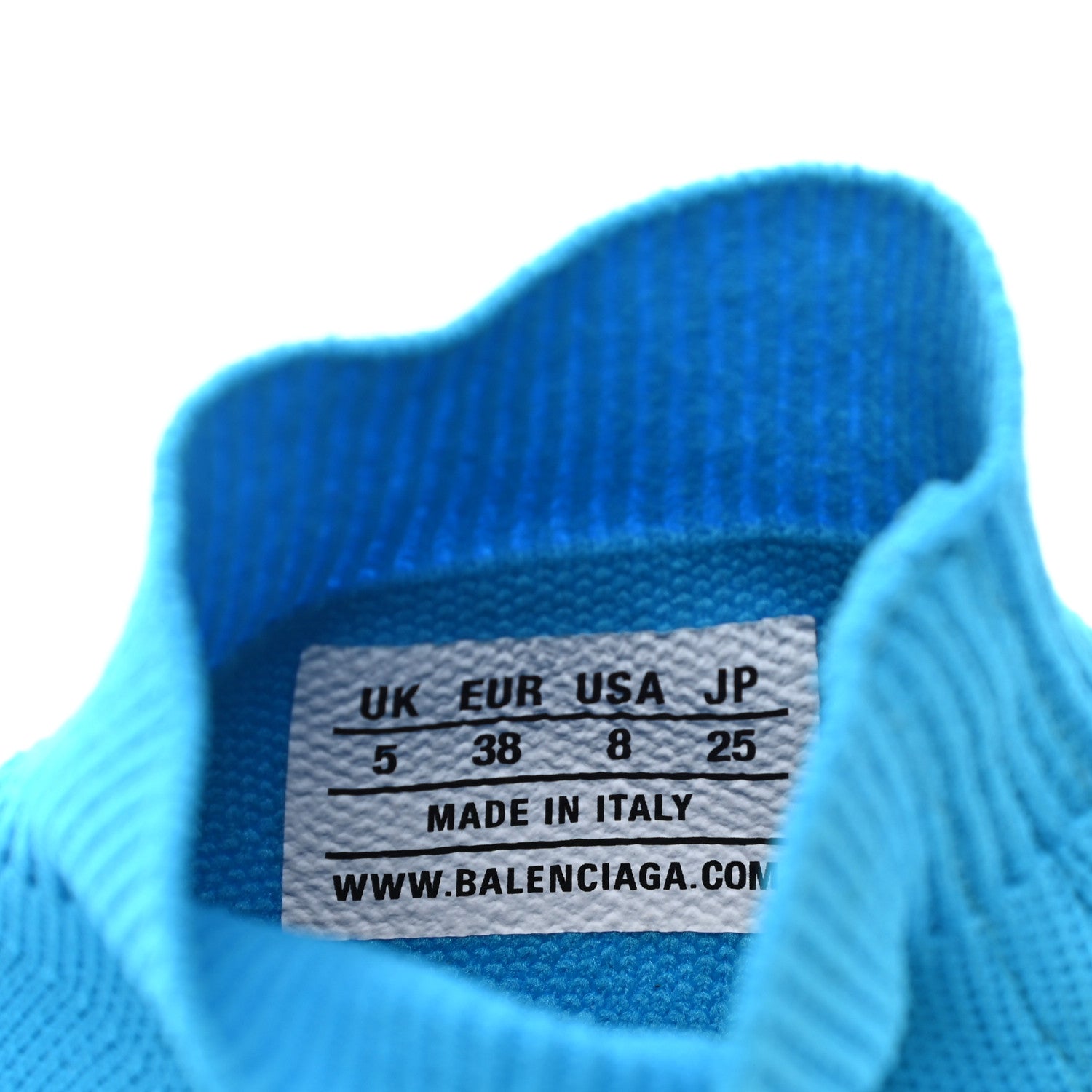 Balenciaga Neoprene Knit Womens Speed Sneakers 38 Turquoise Azur 8 of 10
