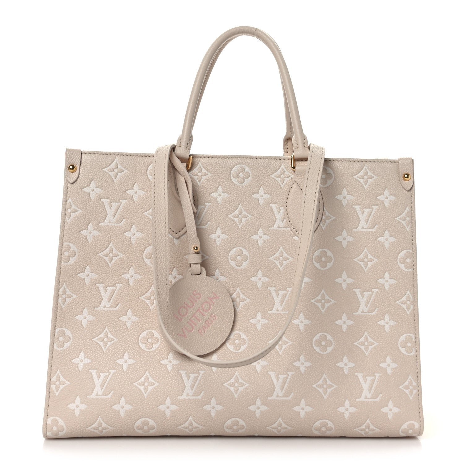 Louis Vuitton Empreinte Monogram Spring In The City Onthego MM Beige Pink Yellow 1 of 8