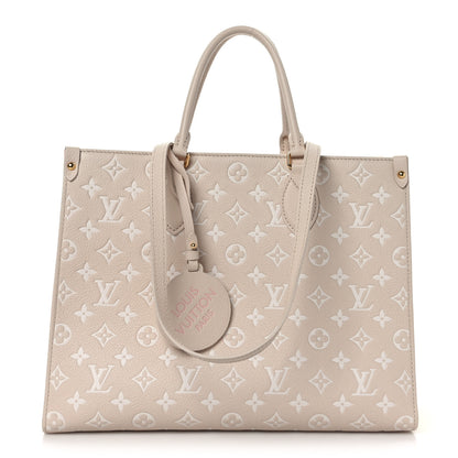 Louis Vuitton Empreinte Monogram Spring In The City Onthego MM Beige Pink Yellow 1 of 8